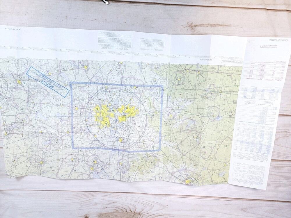 Local Aeronautical Chart map Dallas Ft Worth TX January 6th, 1983 - 51st Edition